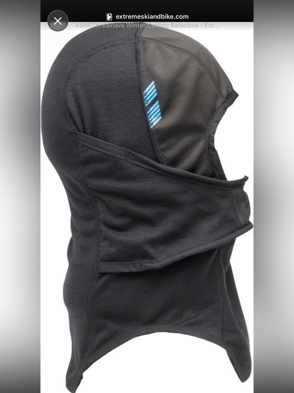 45NRTH Baklava Merino Wool Winter Cycling Balaclava Black L/XL NWT